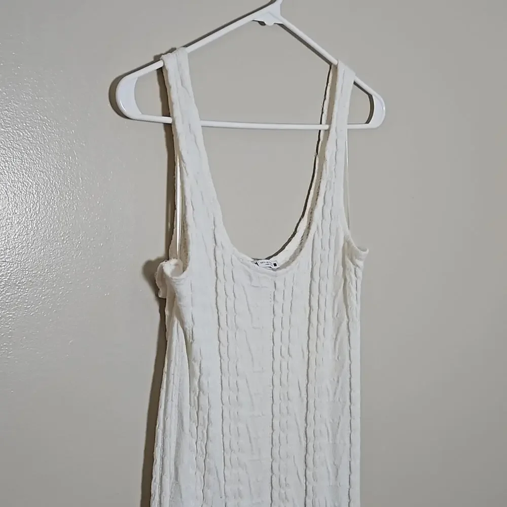 Zara Cable Knit Jacquard Sweater Dress Sz Medium - Picture 4 of 13